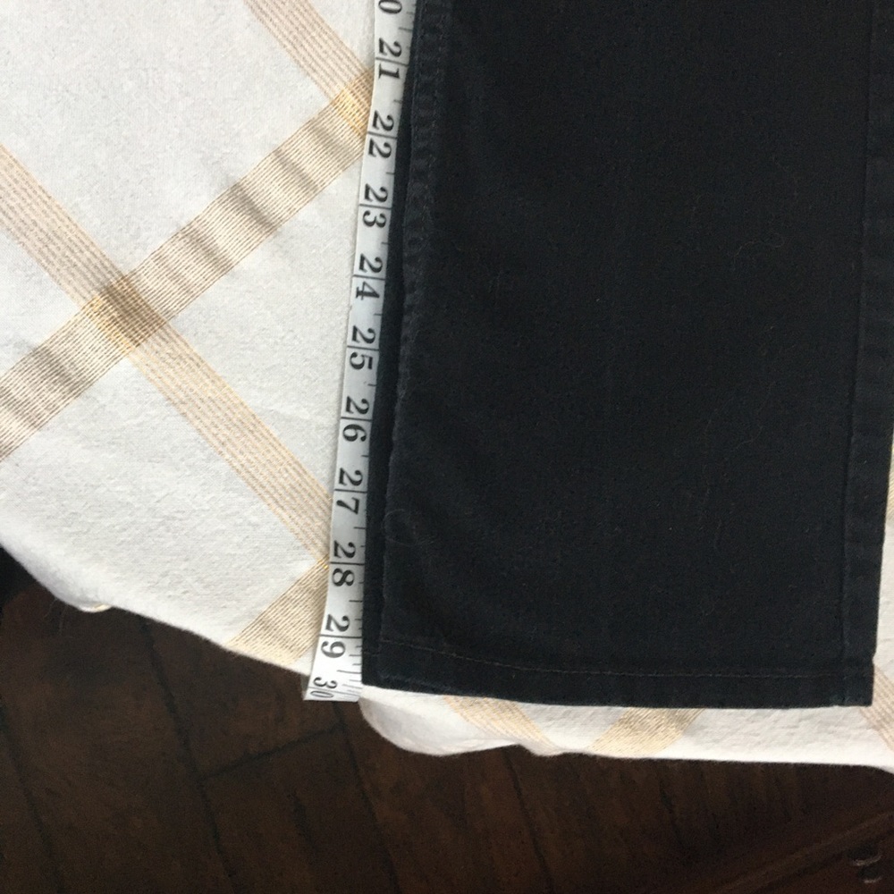 ARIZONA JEAN CO 16 1/2 COTTON BLEND 5 POCKET ZIPPER FRONT BLACK JEANS - Picture 6 of 10